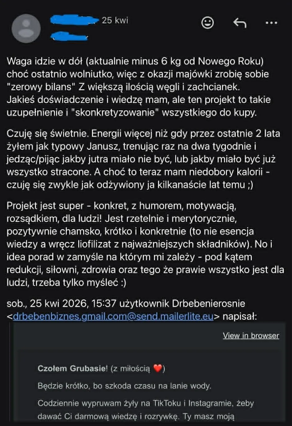 Uczestnik: -6 kg