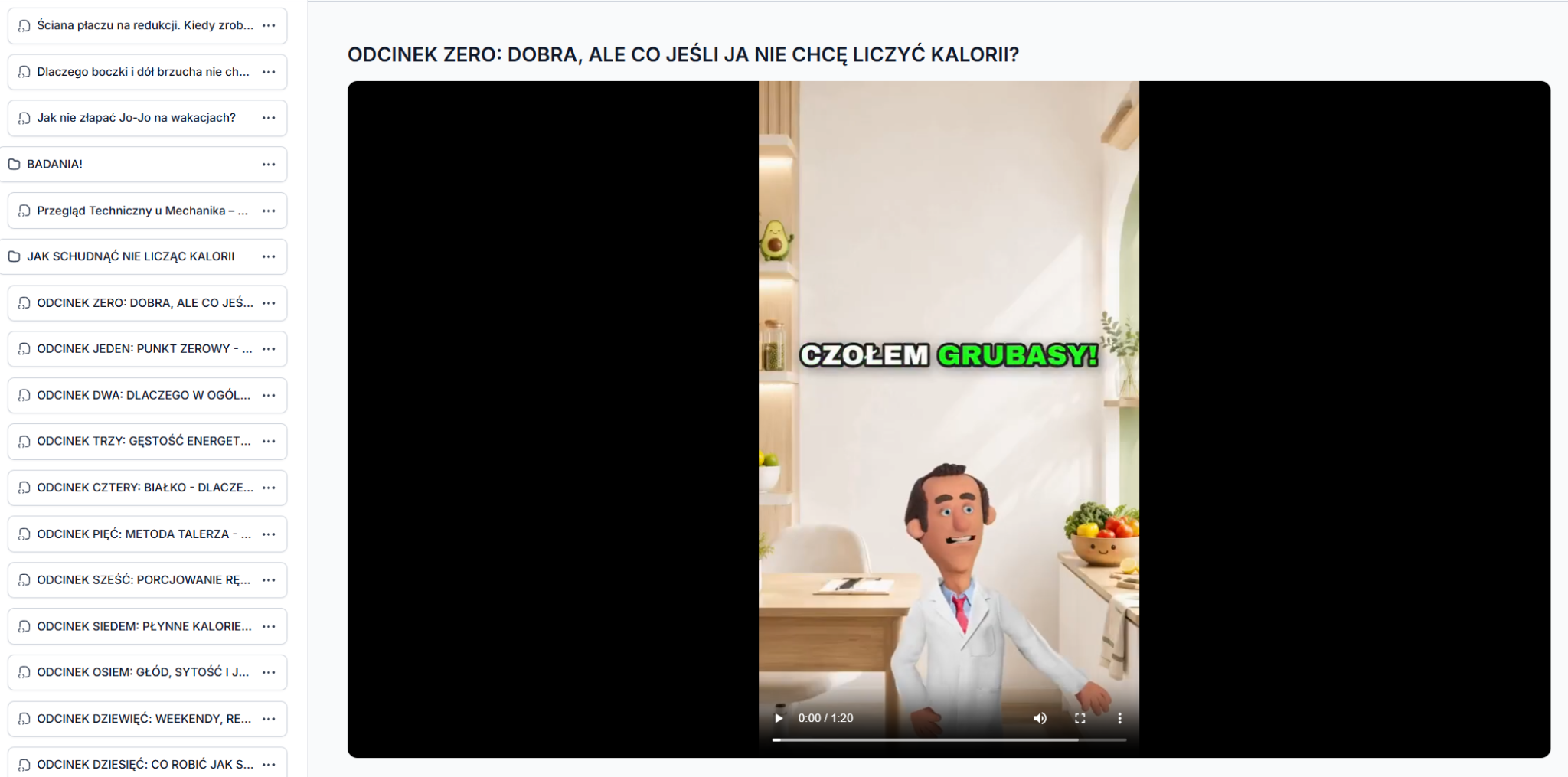 Ścieżka bez liczenia kalorii na platformie